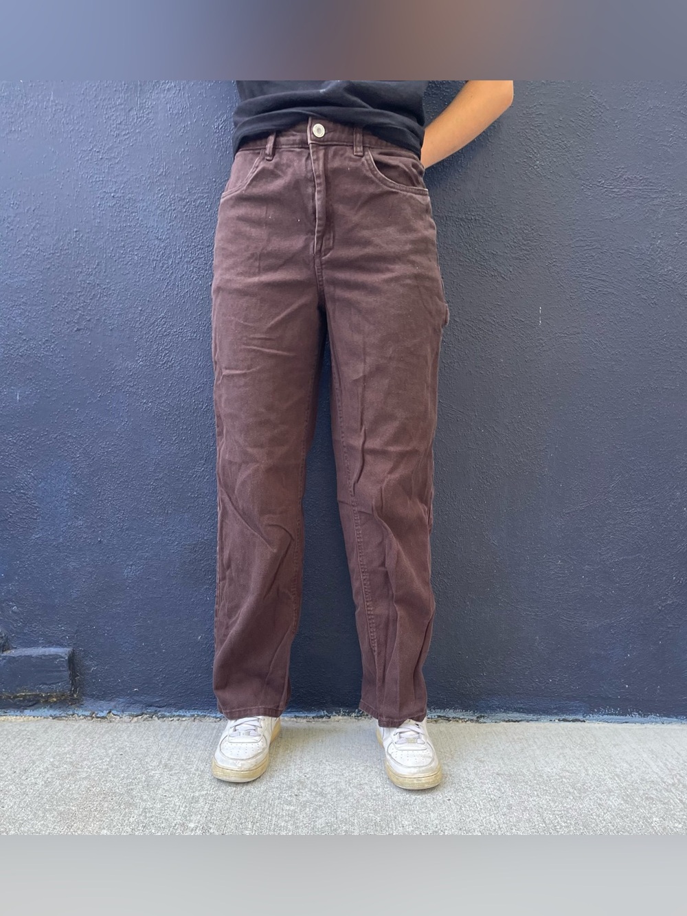 Anko wide high rise brown carpenter pants size 10/28”